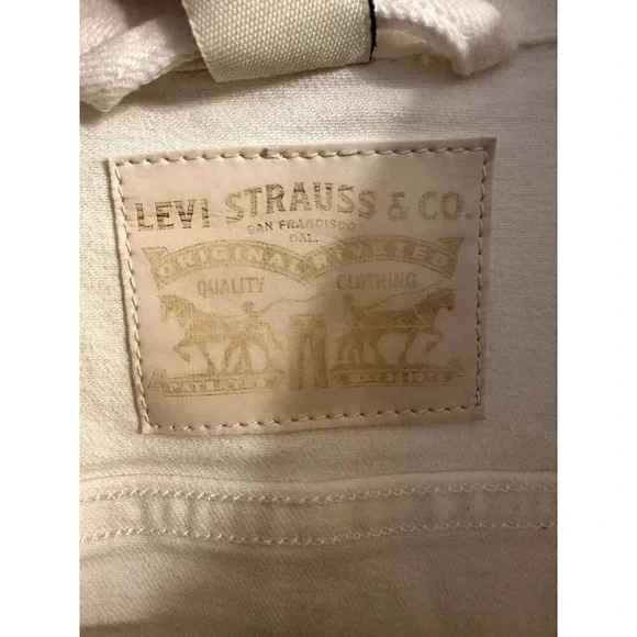 Levi Jean Jacket Girls Size XL White Button Closure‎ - Picture 4 of 4